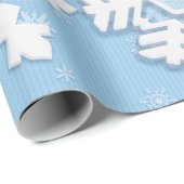 メリークリスマス冬の白い雪片が美しい ラッピングペーパー (ロールコーナー)