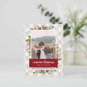 メリークリスマス冬の緑の写真 シーズンポストカード (スタンド正面)