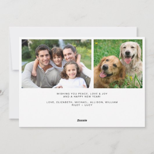 メリークリスマス冬の花模様3写真 シーズンカード (裏面)