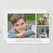 メリークリスマス冬の花模様4写真 シーズンカード (裏面)