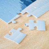 メリークリスマス冬の雪の風景 ジグソーパズル (側面)