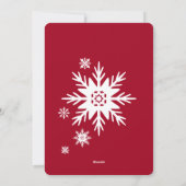 メリークリスマス冬の雪片ファミリー写真 シーズンカード (裏面)