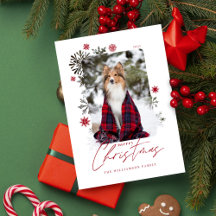 メリークリスマス冬の雪片ファミリー写真