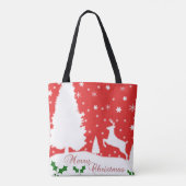 メリークリスマス冬の雪 トートバッグ (裏面)