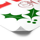 メリークリスマス冬の雪 ポスター (角)