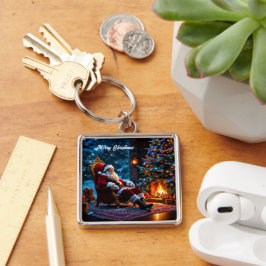 メリークリスマス冬フェスティバルサンタ魔法 キーホルダー