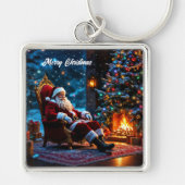 メリークリスマス冬フェスティバルサンタ魔法 キーホルダー (正面)
