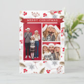 メリークリスマス冬モダンのモミHolly 3写真 (スタンド正面)