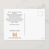 メリークリスマス冬ワンダーランドのビジネスロゴ シーズンポストカード (裏面)