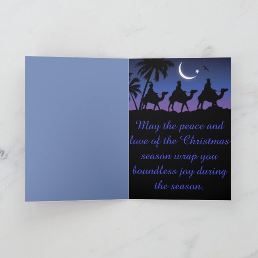 メリークリスマス出生のイエス シーズンカード (内部)