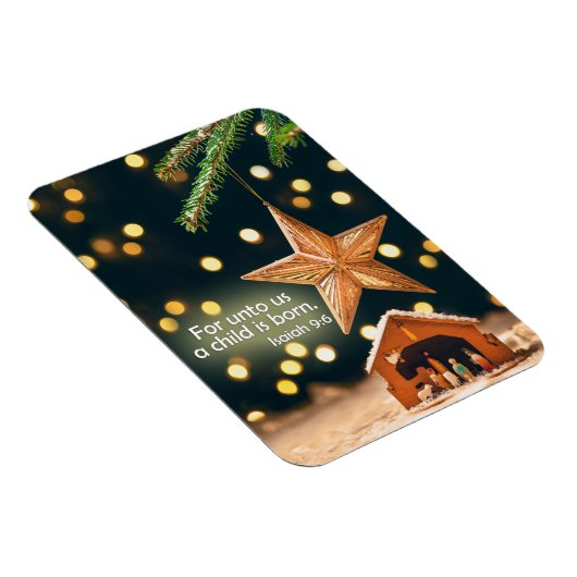 メリークリスマス出生のシーンが星の下 マグネット (右側)