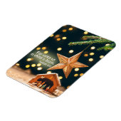 メリークリスマス出生のシーンが星の下 マグネット (左側)