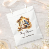 メリークリスマス出生クッキーと フェイバーバッグ (クリップ留めされた状態)