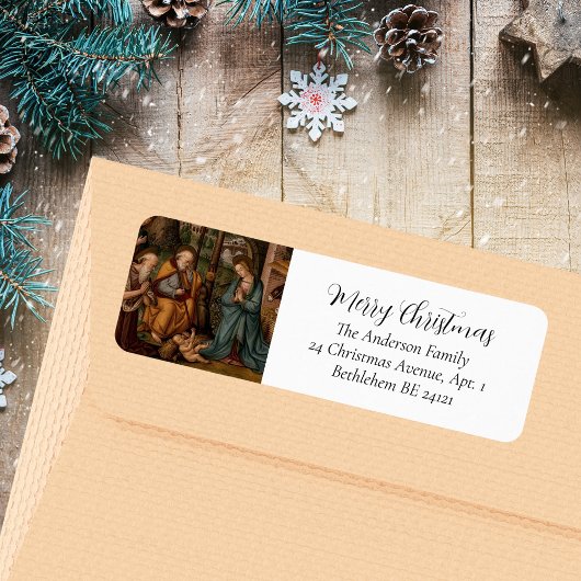メリークリスマス出生クラシック宗教的な休日 ラベル