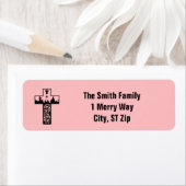 メリークリスマス出生クロスピンク ラベル (インサイチュ)