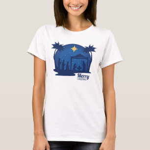 メリークリスマス出生ブルー Tシャツ
