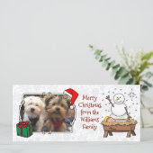 メリークリスマス出生ベビーイエス雪だるま (スタンド正面)