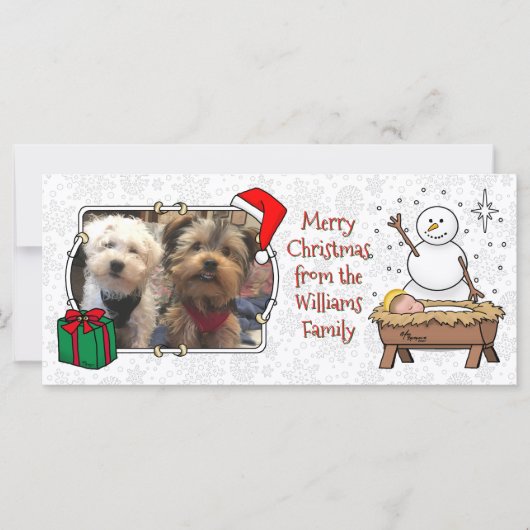 メリークリスマス出生ベビーイエス雪だるま (正面)