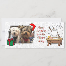 メリークリスマス出生ベビーイエス雪だるま