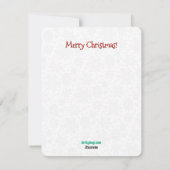 メリークリスマス出生ベビーイエス雪だるま シーズンカード (裏面)