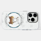 メリークリスマス出生ベビーイエス雪だるま Case-Mate iPhoneケース (裏面 (横))