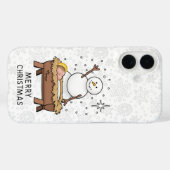 メリークリスマス出生ベビーイエス雪だるま Case-Mate iPhoneケース (裏面 (横))