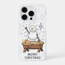 メリークリスマス出生ベビーイエス雪だるま iPhone 16 PROケース