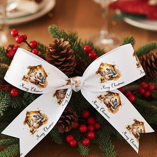 メリークリスマス出生 サテンリボン