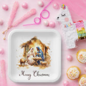 メリークリスマス出生 ペーパープレート (パーティー)