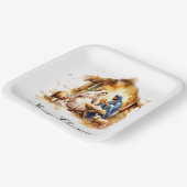 メリークリスマス出生 ペーパープレート (傾斜あり)