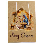 メリークリスマス出生 ミディアムペーパーバッグ (裏面)