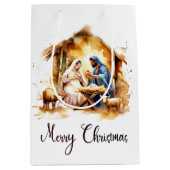 メリークリスマス出生 ミディアムペーパーバッグ (正面)