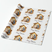 メリークリスマス出生 ラッピングペーパー (アンロールド)