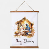 メリークリスマス出生 吊り下げ型タペストリー (正面)