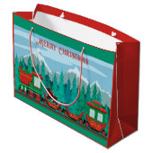 メリークリスマス列車 ラージペーパーバッグ (裏面アングル)