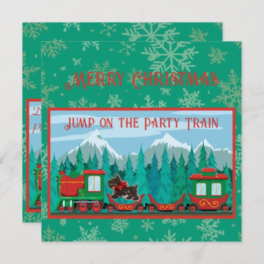 メリークリスマス列車 招待状 (正面/裏面)