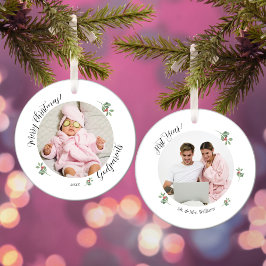 メリークリスマス初年の神のご両親 セラミックオーナメント