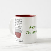 メリークリスマス前の夜マウスの二音コーヒー ツートーンマグカップ (正面左)