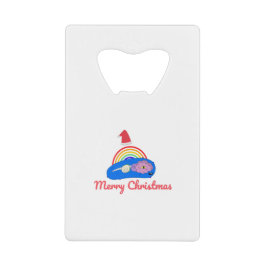 メリークリスマス前向き – エネルギー – 虹 クレジットカード栓抜き