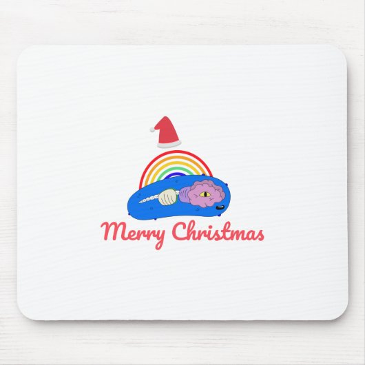 メリークリスマス前向き – エネルギー – 虹 マウスパッド (正面)