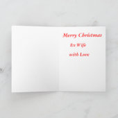 メリークリスマス前妻カード シーズンカード (内部)