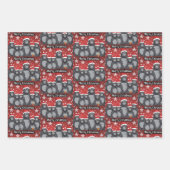 メリークリスマス動物 ラッピングペーパーシート (正面3)