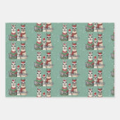 メリークリスマス動物 ラッピングペーパーシート (正面)