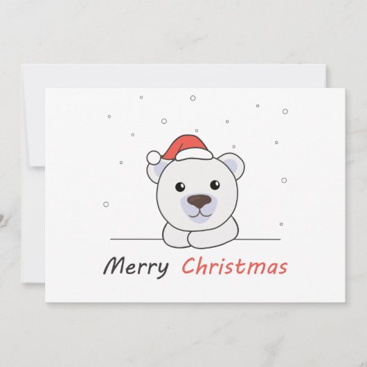 メリークリスマス北極グマスノーソフトナイトステイン シーズンカード (正面)