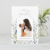 メリークリスマス北極冬植物写真 シーズンカード (スタンド正面)