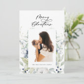 メリークリスマス北極冬植物写真 シーズンカード (スタンド正面)