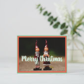 メリークリスマス北極小人後交差 ポストカード (スタンド正面)