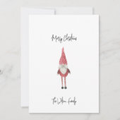 メリークリスマス北欧レッド格言ファミリー シーズンカード (正面)