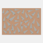 メリークリスマス千鳥格子のの木柄 ラッピングペーパーシート (正面2)