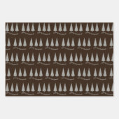 メリークリスマス千鳥格子のの木柄 ラッピングペーパーシート (正面)